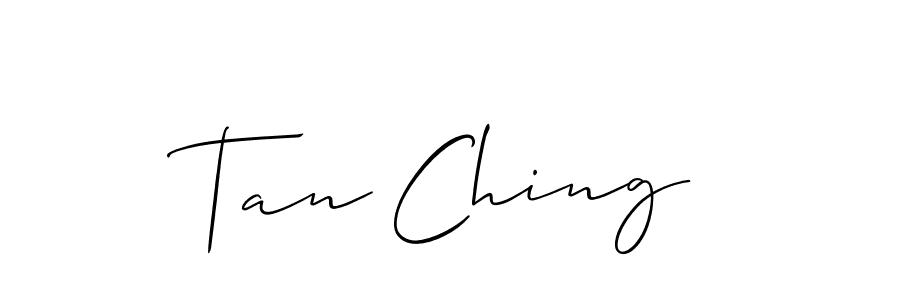 Similarly Allison_Script is the best handwritten signature design. Signature creator online .You can use it as an online autograph creator for name Tan Ching. Tan Ching signature style 2 images and pictures png