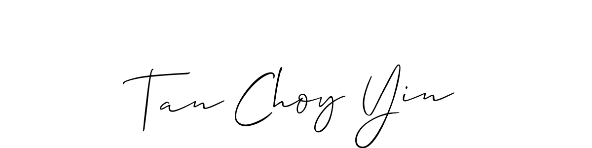 Create a beautiful signature design for name Tan Choy Yin. With this signature (Allison_Script) fonts, you can make a handwritten signature for free. Tan Choy Yin signature style 2 images and pictures png