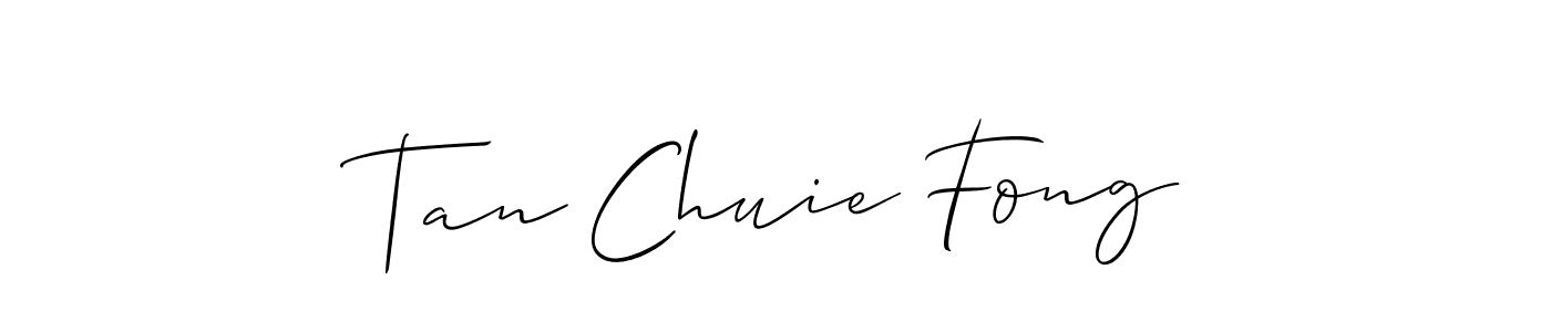 Make a beautiful signature design for name Tan Chuie Fong. With this signature (Allison_Script) style, you can create a handwritten signature for free. Tan Chuie Fong signature style 2 images and pictures png