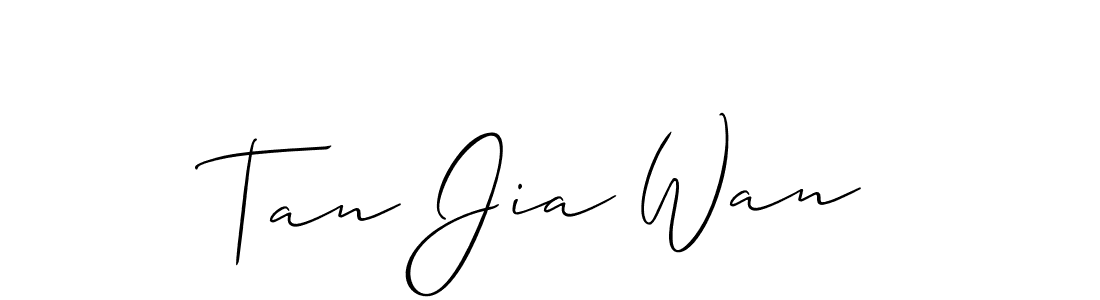 Use a signature maker to create a handwritten signature online. With this signature software, you can design (Allison_Script) your own signature for name Tan Jia Wan. Tan Jia Wan signature style 2 images and pictures png