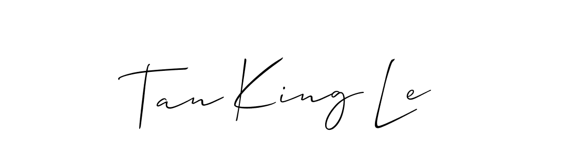 How to make Tan King Le name signature. Use Allison_Script style for creating short signs online. This is the latest handwritten sign. Tan King Le signature style 2 images and pictures png