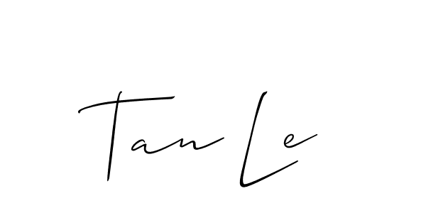 Tan Le stylish signature style. Best Handwritten Sign (Allison_Script) for my name. Handwritten Signature Collection Ideas for my name Tan Le. Tan Le signature style 2 images and pictures png