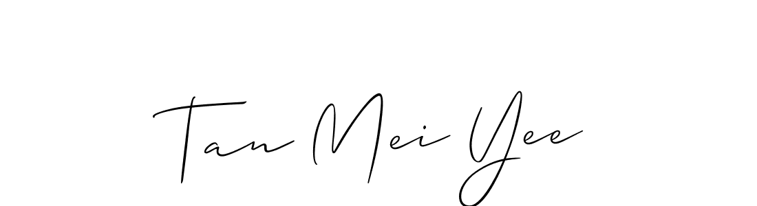 Create a beautiful signature design for name Tan Mei Yee. With this signature (Allison_Script) fonts, you can make a handwritten signature for free. Tan Mei Yee signature style 2 images and pictures png