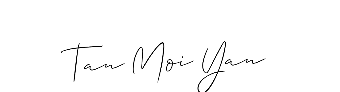 Create a beautiful signature design for name Tan Moi Yan. With this signature (Allison_Script) fonts, you can make a handwritten signature for free. Tan Moi Yan signature style 2 images and pictures png