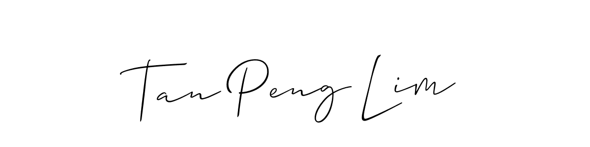 How to make Tan Peng Lim signature? Allison_Script is a professional autograph style. Create handwritten signature for Tan Peng Lim name. Tan Peng Lim signature style 2 images and pictures png