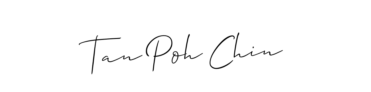 How to make Tan Poh Chin name signature. Use Allison_Script style for creating short signs online. This is the latest handwritten sign. Tan Poh Chin signature style 2 images and pictures png