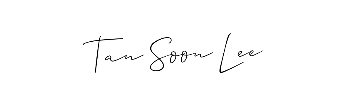 How to Draw Tan Soon Lee signature style? Allison_Script is a latest design signature styles for name Tan Soon Lee. Tan Soon Lee signature style 2 images and pictures png