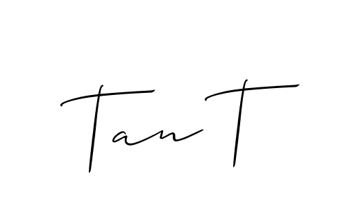 How to make Tan T signature? Allison_Script is a professional autograph style. Create handwritten signature for Tan T name. Tan T signature style 2 images and pictures png