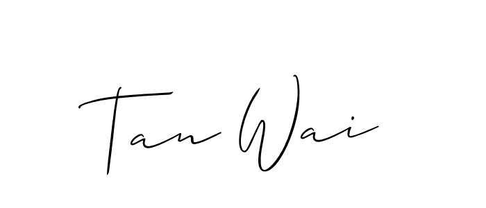Tan Wai stylish signature style. Best Handwritten Sign (Allison_Script) for my name. Handwritten Signature Collection Ideas for my name Tan Wai. Tan Wai signature style 2 images and pictures png