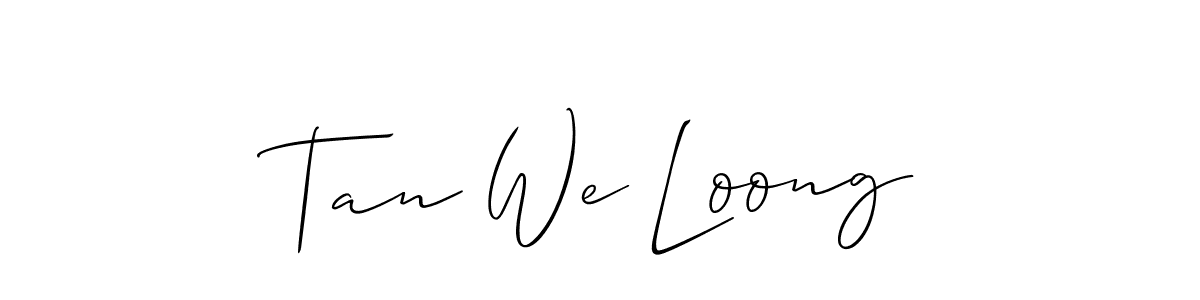 How to make Tan We Loong signature? Allison_Script is a professional autograph style. Create handwritten signature for Tan We Loong name. Tan We Loong signature style 2 images and pictures png