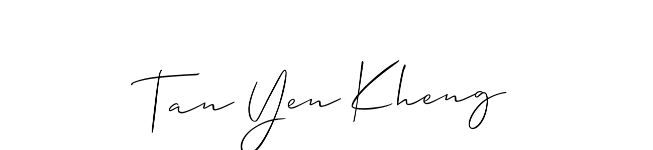Make a short Tan Yen Kheng signature style. Manage your documents anywhere anytime using Allison_Script. Create and add eSignatures, submit forms, share and send files easily. Tan Yen Kheng signature style 2 images and pictures png