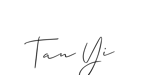 Create a beautiful signature design for name Tan Yi. With this signature (Allison_Script) fonts, you can make a handwritten signature for free. Tan Yi signature style 2 images and pictures png