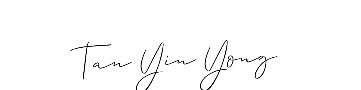 Make a beautiful signature design for name Tan Yin Yong. With this signature (Allison_Script) style, you can create a handwritten signature for free. Tan Yin Yong signature style 2 images and pictures png