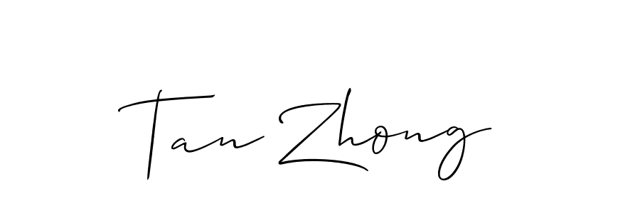 You should practise on your own different ways (Allison_Script) to write your name (Tan Zhong) in signature. don't let someone else do it for you. Tan Zhong signature style 2 images and pictures png