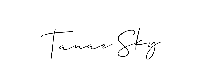 Make a short Tanae Sky signature style. Manage your documents anywhere anytime using Allison_Script. Create and add eSignatures, submit forms, share and send files easily. Tanae Sky signature style 2 images and pictures png