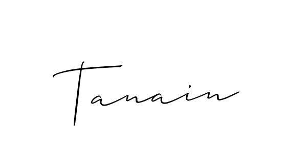 Also You can easily find your signature by using the search form. We will create Tanain name handwritten signature images for you free of cost using Allison_Script sign style. Tanain signature style 2 images and pictures png