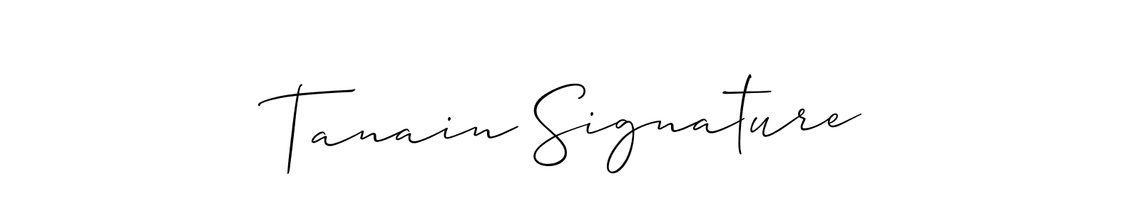 How to make Tanain Signature name signature. Use Allison_Script style for creating short signs online. This is the latest handwritten sign. Tanain Signature signature style 2 images and pictures png