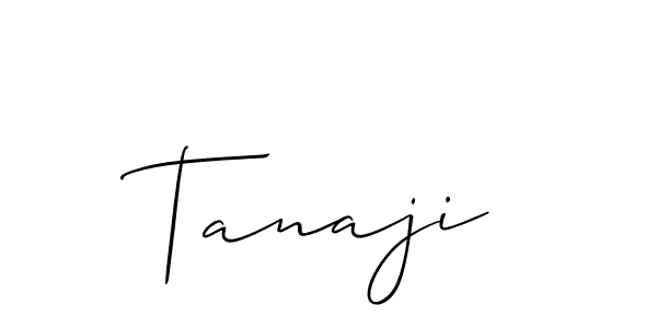 Also we have Tanaji name is the best signature style. Create professional handwritten signature collection using Allison_Script autograph style. Tanaji signature style 2 images and pictures png