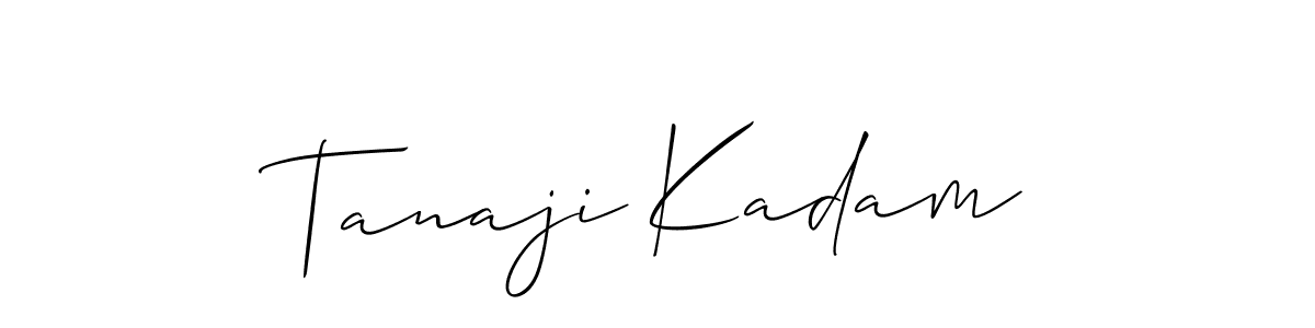 Also You can easily find your signature by using the search form. We will create Tanaji Kadam name handwritten signature images for you free of cost using Allison_Script sign style. Tanaji Kadam signature style 2 images and pictures png