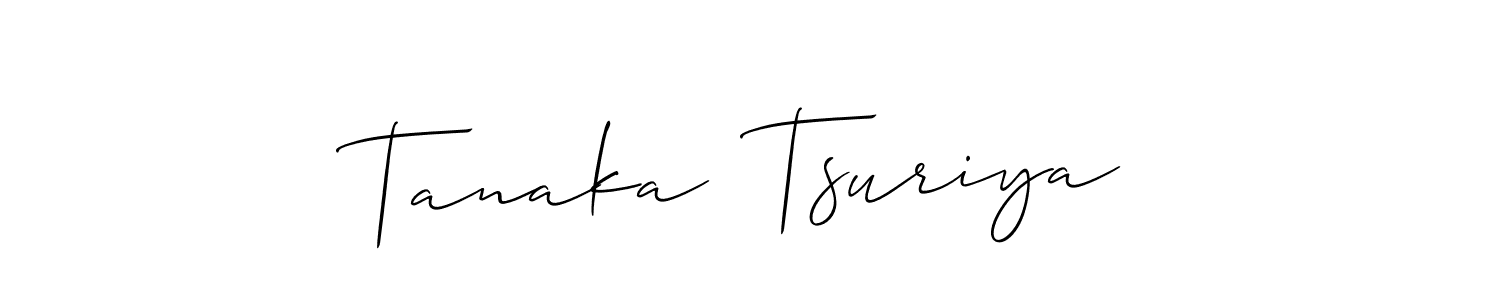 Create a beautiful signature design for name Tanaka  Tsuriya. With this signature (Allison_Script) fonts, you can make a handwritten signature for free. Tanaka  Tsuriya signature style 2 images and pictures png