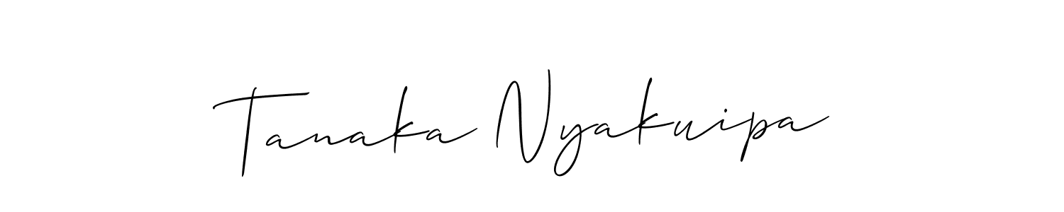 Also we have Tanaka Nyakuipa name is the best signature style. Create professional handwritten signature collection using Allison_Script autograph style. Tanaka Nyakuipa signature style 2 images and pictures png