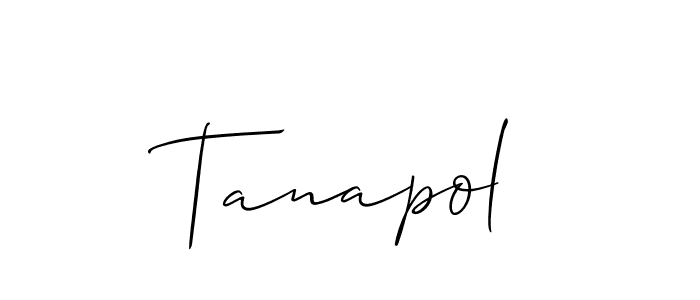 The best way (Allison_Script) to make a short signature is to pick only two or three words in your name. The name Tanapol include a total of six letters. For converting this name. Tanapol signature style 2 images and pictures png