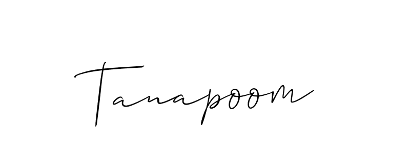 Create a beautiful signature design for name Tanapoom. With this signature (Allison_Script) fonts, you can make a handwritten signature for free. Tanapoom signature style 2 images and pictures png