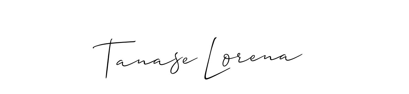 Tanase Lorena stylish signature style. Best Handwritten Sign (Allison_Script) for my name. Handwritten Signature Collection Ideas for my name Tanase Lorena. Tanase Lorena signature style 2 images and pictures png