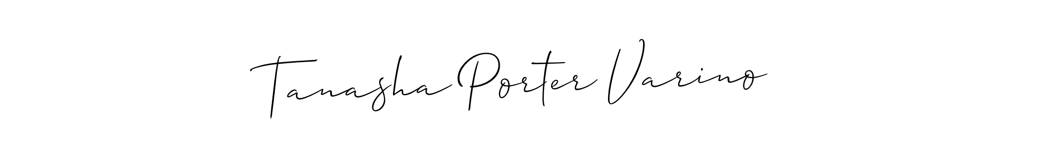 if you are searching for the best signature style for your name Tanasha Porter Varino. so please give up your signature search. here we have designed multiple signature styles  using Allison_Script. Tanasha Porter Varino signature style 2 images and pictures png