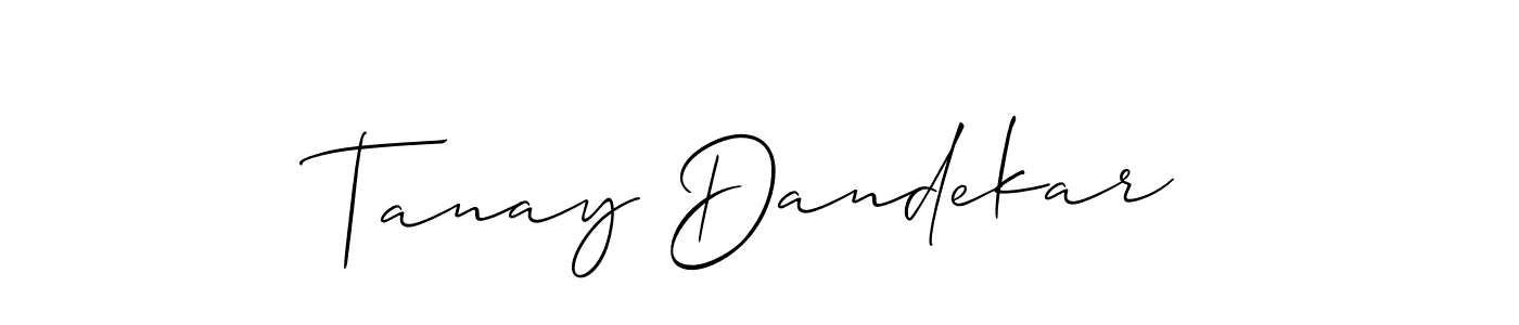 Design your own signature with our free online signature maker. With this signature software, you can create a handwritten (Allison_Script) signature for name Tanay Dandekar. Tanay Dandekar signature style 2 images and pictures png