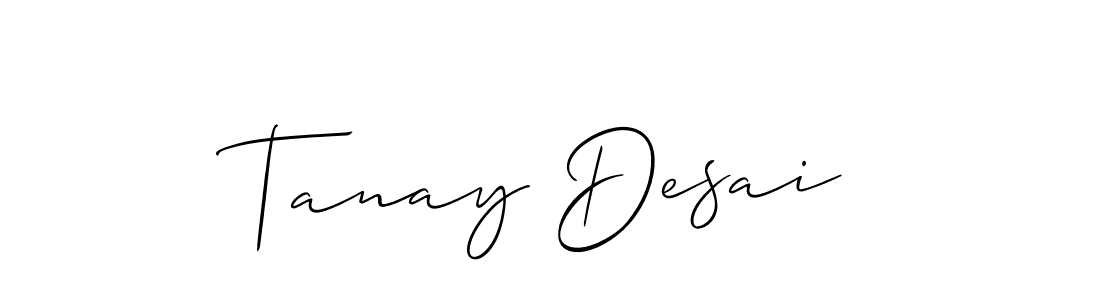 Best and Professional Signature Style for Tanay Desai. Allison_Script Best Signature Style Collection. Tanay Desai signature style 2 images and pictures png