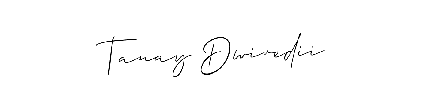 Also we have Tanay Dwivedii name is the best signature style. Create professional handwritten signature collection using Allison_Script autograph style. Tanay Dwivedii signature style 2 images and pictures png