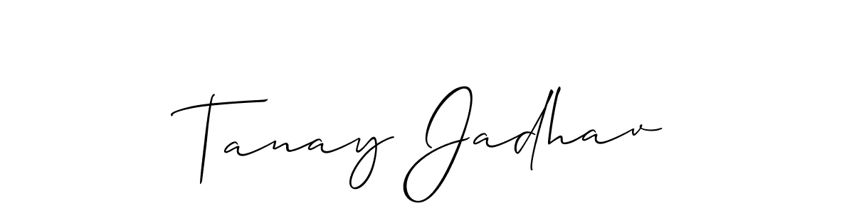 It looks lik you need a new signature style for name Tanay Jadhav. Design unique handwritten (Allison_Script) signature with our free signature maker in just a few clicks. Tanay Jadhav signature style 2 images and pictures png