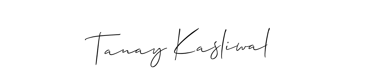 Use a signature maker to create a handwritten signature online. With this signature software, you can design (Allison_Script) your own signature for name Tanay Kasliwal. Tanay Kasliwal signature style 2 images and pictures png