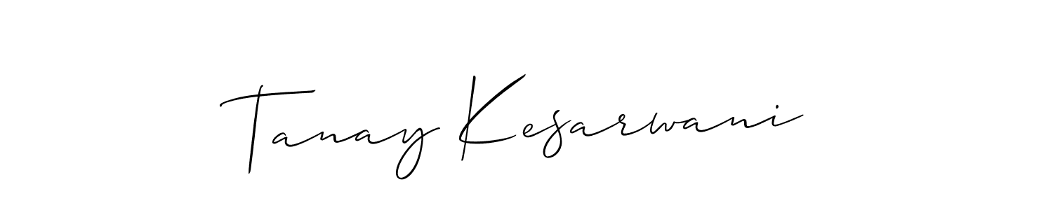 Create a beautiful signature design for name Tanay Kesarwani. With this signature (Allison_Script) fonts, you can make a handwritten signature for free. Tanay Kesarwani signature style 2 images and pictures png