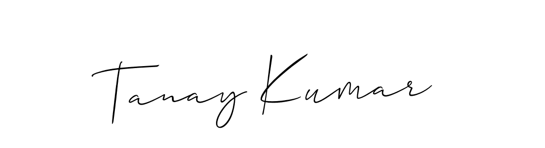 Create a beautiful signature design for name Tanay Kumar. With this signature (Allison_Script) fonts, you can make a handwritten signature for free. Tanay Kumar signature style 2 images and pictures png