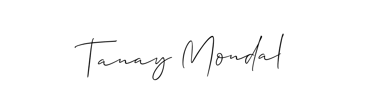 Also we have Tanay Mondal name is the best signature style. Create professional handwritten signature collection using Allison_Script autograph style. Tanay Mondal signature style 2 images and pictures png