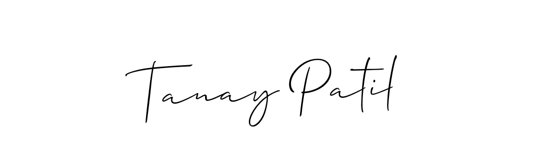 Create a beautiful signature design for name Tanay Patil. With this signature (Allison_Script) fonts, you can make a handwritten signature for free. Tanay Patil signature style 2 images and pictures png