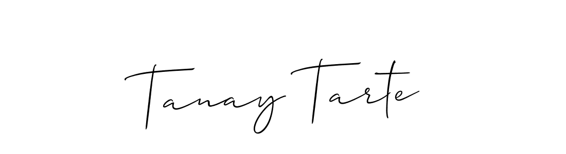 How to make Tanay Tarte signature? Allison_Script is a professional autograph style. Create handwritten signature for Tanay Tarte name. Tanay Tarte signature style 2 images and pictures png