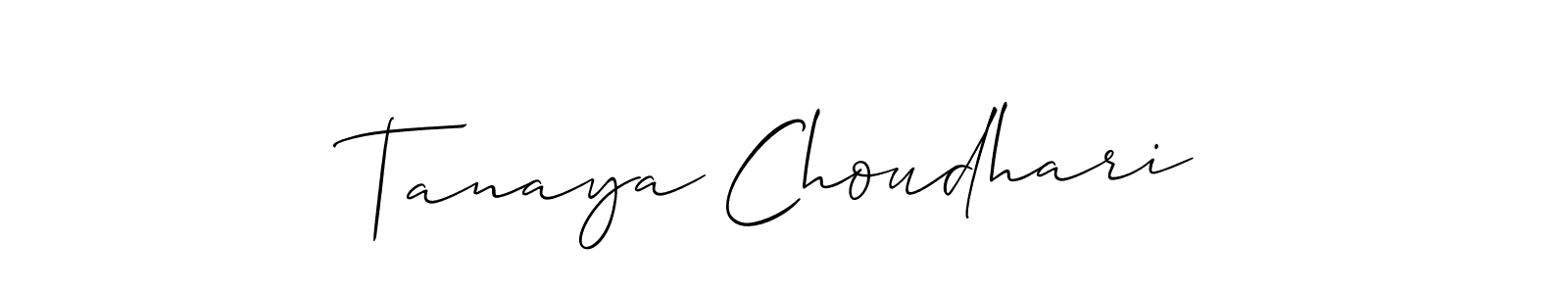 Use a signature maker to create a handwritten signature online. With this signature software, you can design (Allison_Script) your own signature for name Tanaya Choudhari. Tanaya Choudhari signature style 2 images and pictures png