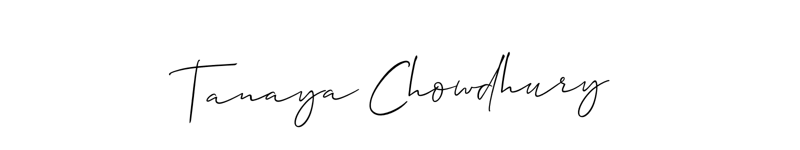 You should practise on your own different ways (Allison_Script) to write your name (Tanaya Chowdhury) in signature. don't let someone else do it for you. Tanaya Chowdhury signature style 2 images and pictures png