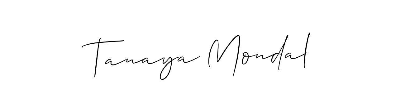 Design your own signature with our free online signature maker. With this signature software, you can create a handwritten (Allison_Script) signature for name Tanaya Mondal. Tanaya Mondal signature style 2 images and pictures png