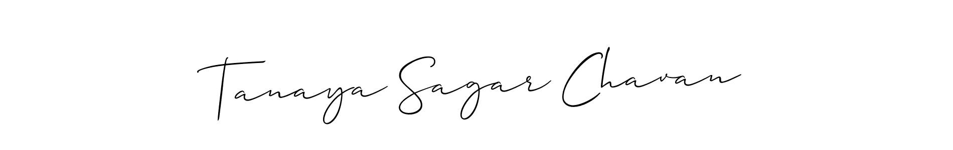 Tanaya Sagar Chavan stylish signature style. Best Handwritten Sign (Allison_Script) for my name. Handwritten Signature Collection Ideas for my name Tanaya Sagar Chavan. Tanaya Sagar Chavan signature style 2 images and pictures png