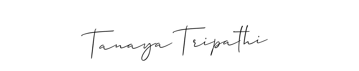 Tanaya Tripathi stylish signature style. Best Handwritten Sign (Allison_Script) for my name. Handwritten Signature Collection Ideas for my name Tanaya Tripathi. Tanaya Tripathi signature style 2 images and pictures png