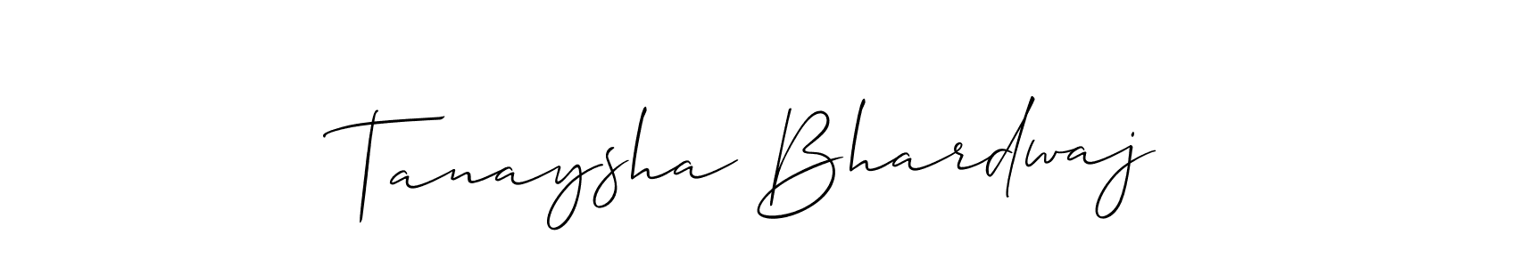 How to Draw Tanaysha Bhardwaj signature style? Allison_Script is a latest design signature styles for name Tanaysha Bhardwaj. Tanaysha Bhardwaj signature style 2 images and pictures png