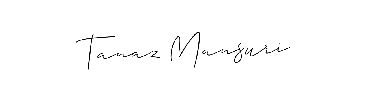 Similarly Allison_Script is the best handwritten signature design. Signature creator online .You can use it as an online autograph creator for name Tanaz Mansuri. Tanaz Mansuri signature style 2 images and pictures png