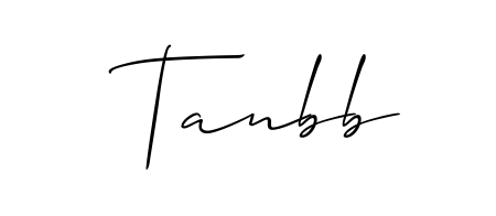 Looking for an artistic signature for Tanbb? The Allison_Script calligraphy style gives a sophisticated flow suitable for business cards and emails. Tanbb signature style 2 images and pictures png