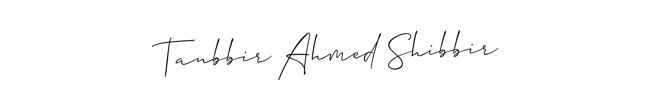 Use a signature maker to create a handwritten signature online. With this signature software, you can design (Allison_Script) your own signature for name Tanbbir Ahmed Shibbir. Tanbbir Ahmed Shibbir signature style 2 images and pictures png