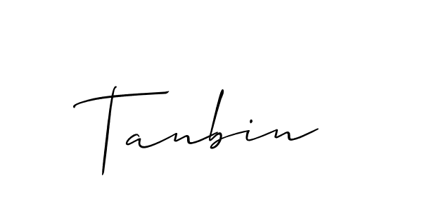 Also we have Tanbin name is the best signature style. Create professional handwritten signature collection using Allison_Script autograph style. Tanbin signature style 2 images and pictures png