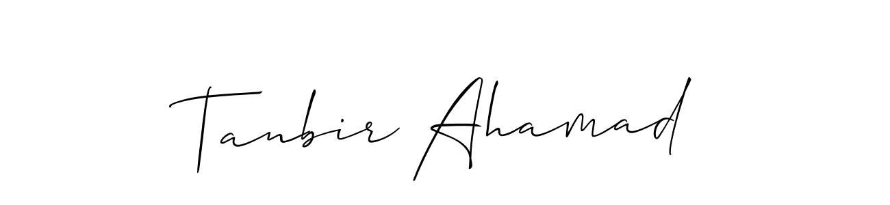 You should practise on your own different ways (Allison_Script) to write your name (Tanbir Ahamad) in signature. don't let someone else do it for you. Tanbir Ahamad signature style 2 images and pictures png